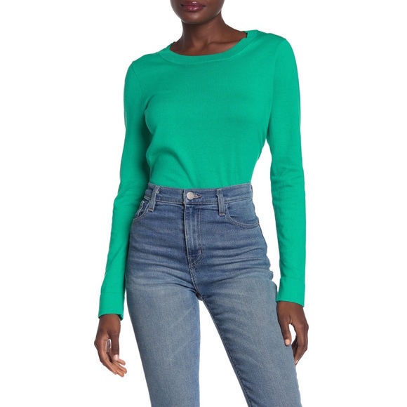 J Crew Green Cotton Teddie Sweater Xs 
